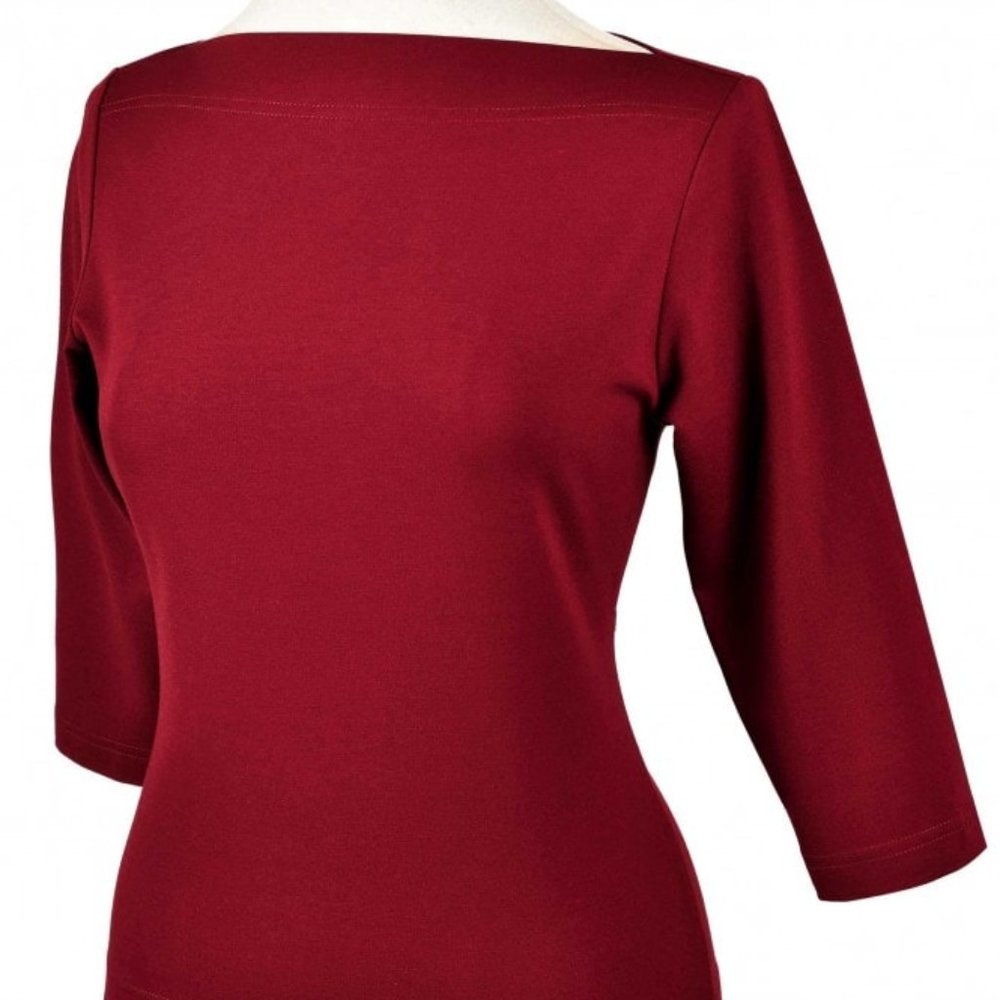 Vivien of Holloway Slash Neck Knit Top